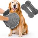 Super Absorbent Dog Towel with Hand Pockets, Fast Drying Microfiber Pet Towel for Bath, Beach & Rain, Machine Washable, 32"x14", Grey