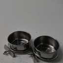 2pcs Parrot Feeding Cups Birds Food Dish Stainless Steel Parrot Feeders Water Cage Bowls with Clamp Holder for Cockatiel Parakeet Parrot Macaw Small Animal