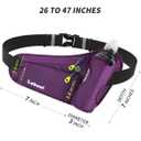 Running Belt, Waterproof Hydration Belt with Water Bottle Holder Hiking Walking Waist Pack Reflective Adjustable Fanny Pack Compatible for Phone Waistband Outdoor