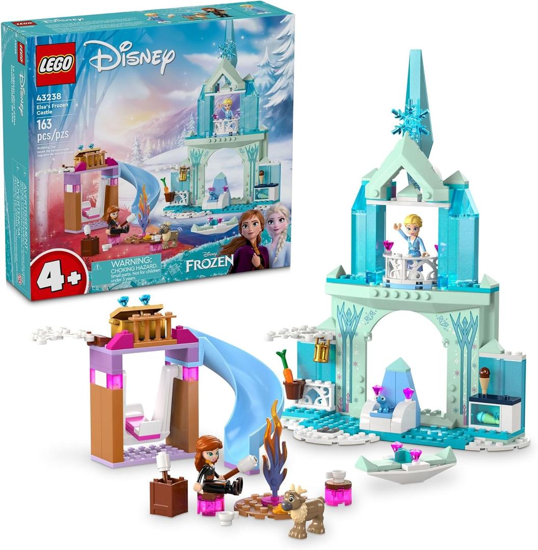 LEGO Disney Frozen Elsas Frozen Princess Castle Building Toys Set - Frozen Toys for Kids, Girls & Boys, Ages 4+ - Birthday Gift Idea - 43238