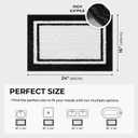 GRANNY SAYS Microfiber Bathroom Rugs Non Slip Washable, Water Absorbent Bathroom Mats for Tub Non Slip, Soft Bath Mats for Floor & Shower, Bath Rug, 16" x 24", Black Bath Rug