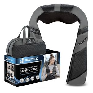 RESTECK Massagers for Neck and Back with Heat - Deep Tissue 3D Kneading Pillow, Electric Shiatsu Shoulder Massage, Foot, Legs,Body - Relieve Muscle Pain - Office, Home & Car