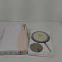 Lighted Makeup Mirror, 3000 mAh Rechargeable Double Sided Magnifying Vanity Mirror with 3 Colors, 1x/10x, 360 Rotation , Brightness Adjustable Magnification Cosmetic Light up Mirror, Women Gift (Nickel)