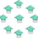 12 Pack LED Tea Lights Candles with Artificial Rose Petals, Flameless Battery Operated Candles,Romantic Decorations Special Night Set for Valentines,Wedding Decor (Green, 12 Pack)