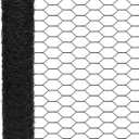 vensovo Garden Poultry Black Chicken Wire - 13.7 '' × 157 '' Chicken Wire for Crafts, Garden Fence Animal Barrier, 0.8 inch Mesh Poultry Netting Fence, Pet/Rabbit/Chicken Wire Fencing