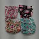 XPCARE Dog Diaper Female (4 Pack) - Washable Reusable Durable Dog Diapers - Highly Absorbent Female Dog Diapers - Dog Aiaper for Dogs in Heat,Incontinence or Excitatory Urination(M)
