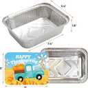 WorldBazaar Cute Thanksgiving Leftover Containers 36PCS Thanksgiving Take Home Containers with Lids Fall Turkey Foil Pans Food Sacks Storage Harvest Party Supplies