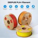 PLA+ 1.75mm 3D Printer Filament, PLA Plus with Dimensional Accuracy +/- 0.02mm, Higher Strength and Toughness, Neatly Wound, No Clogging, Fits for Most FDM 3D Printers, 2 Pack 1kg Yellow
