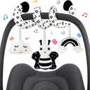 Car Seat Toy,Stroller Toys,Car Seat Toys for Babies 0-6 months Boy Girl,Spiral Hanging Stroller Black and White High Contrast Sensory Toy Newborn Plush Activity Toys Thank You Gifts for 0 3 6 9 Months