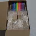 125 Pcs Baby Shower Decorate a Block Game Set Includes Help Us Build Memories Sign 100 DIY Blank Wooden Block 24 Paint Marker Prize for Wedding Baby Shower Game(Blue Elephant)