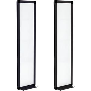 Ireer 2 Pcs Slim Skinny Whiteboard with a Tray to Do List Portable Narrow Tall Dry Erase Board for Door Wall Mounted Aluminum Magnetic Board for Home Office, 7.9"x 31.5" (Black)