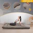 MAXYOYO 6" Extra Thick Japanese Floor Mattress Futon Mattress, Foldable Tatami Pad for Adults, Roll Up Floor Bed for Guest Room Bedroom RV, Dark Grey, Queen