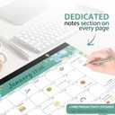 3 x 2026 Desk Calendar, Monthly Calendar, 18 Months (Jan 2026 - Jun 2027), Large Desktop Calendar 17" x 12" for Home, Office or School, Watercolor Floral