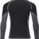 Wetsuit Top Men's 1.5mm Neoprene Wetsuits Jacket, Front Zipper Long Sleeves Diving Suit for Swimming, Snorkeling, Scuba Diving, Surfing (Black, S)
