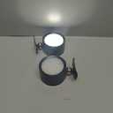 Battery Operated Wall Sconce, Remote Control, Wireless Rechargeable Mounted, 3 Color & 4 Brightness Level & 360°Rotate, Adhesive Lights for Wall Closet Hallway Reading (Black,Set of 2)