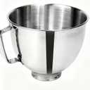 Stainless Steel Mixing Bowl Compatible with Kitchen Aid 4.5-5 QT Tilt-Head Stand Mixers, 5 Qt Bowls for Mixer with Stainless Steel Locking Base
