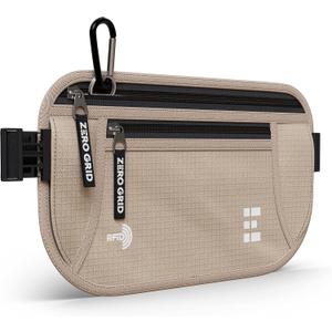 Money Belt for Secure Travel - RFID Blocking Slim Passport Holder - Hidden Waist Pouch for Cash, Credit Cards, Documents - Concealable Under Clothes, Water-Resistant Slim Fanny Pack for Men and Women
