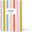 Sweetzer & Orange Academic Planner 2025-2026 – Student Planner for August 2025 to July 2026 – Weekly & Monthly Layout – Sturdy Cover & Stickers – Multicolor Stripes Design – 5.5” x 8.5” Pack of 2