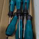 Torx Screwdriver Set, 6-Piece Small Star Screwdriver Set with T5, T6, T7, T8, T9, T10 Mini Security Torx Screwdrivers, Professional Non-Slip Cushion Grip Magnetic Screw Driver Set Kit (Green)