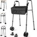 Folding Walker for Seniors with Basket：Standard Walkers for Seniors Elderly