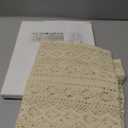 meioro Crochet Lace Table Runner, 10x56 Inch Boho Cotton Table Runners with Tassels, Rustic Farmhouse Table Decoration 56 Inches Long, Mesh Woven Table Decor for Wedding Bridal Shower Party (Wheat Sheaf)