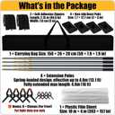 MAYOKEN 4 Pack 16FT Dust Barrier Poles Dust Containment System Construction
