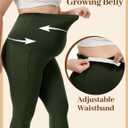 Fotociti Plus Size Maternity Leggings with Pockets Over the Belly,Pregnancy Pants for Casual Yoga Workout Lounge