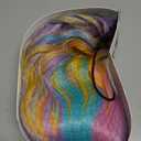 14 Inches Rainbow Wig Short Wavy Pastel Wig with Bangs Multi Color Wigs for Women Girls Heat Resistant Synthetic Cosplay Costume Wigs