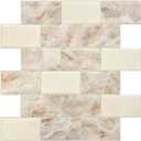 STICKGOO 10-Sheet Subway Tiles Peel and Stick Backsplash, Brown Marble Look Stick on Tiles Kitchen Backsplash (Thicker Design)