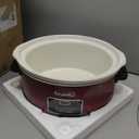 HOMECOOKIN 8-Quart Programmable Slow Cooker with Timer Keep Warm - Small Kitchen Appliance for Family Dinners - Serves 6+ People (Red Shell + White Ceramic Liner)