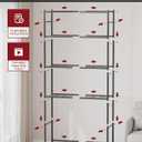 Sakugi Storage Shelves - 5 Tier Shelf Organizer, Sturdy Metal Garage Shelving with Adjustable Leveling Feet, Space-Saving Shelves Organizer for Pantry, Laundry, Kitchen (32" x 12" x 71", Black), 32.0W x 12.0D x 71.0H