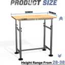 WALMANN Heavy Duty Adjustable Height Workbench 32" x 18"