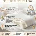 Beauty Pillow, 2-in-1 Anti-Ageing and Anti-Wrinkle, Orthopaedic and Ergonomic Memory Foam. Neck & Shoulder Pain Pillows. For Side And Back Reclining Pillow (Cotton, 1)