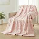 Horaldaily Valentine Bow Blanket Throw, Pink Bow Soft Fuzzy Plush Faux Fur Cozy Blankets for Couch Sofa Bed Lounging, Ideal Gifts for Kids Adults Wife Self, 50x60