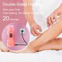 Roll on Wax Kit for Hair Removal - Wax Roller with Digital LED Display, Waxing Kit for Hair Removal for Women, Safe No-Burn At-Home Waxs Warmer, 2 Soft Honey Cartridges & 50 Strips