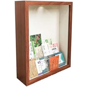 Shadowdex by Irontex Classic Furniture Wooden Travel Display Frame, High-definition Glass, 10.5x8.5 in, Top Loading