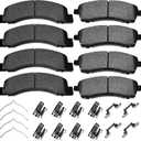 Brake Pads Front and Rear Compatible with 2000-2005 Ford Excursion, 1999-2004 Ford F-250 F-350 Super Duty Automotive Replacement Brake Pads Semi-Metallic D824 D757