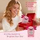 Auoinge Crochet Kit for Beginners Kids, Learn to Crochet Starter Kit with Step-by-Step Video Tutorials, Amigurumi Beginner Crochet Kit for Adults, Knitting Kit Family (Axolotl-2BP)