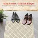 SlipToGrip Plaid Indoor Outdoor Door Mat, 42" x 35"