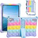 10.1 inch Silicone Case for VASTKING KingPad K10/Z10/Blackview/Teclast/BYYBUO 10.1-inch Tablet Cover with Lanyard/Stylus/Pen Holder for VASTKING KingPad K10 (Colorful Blue)