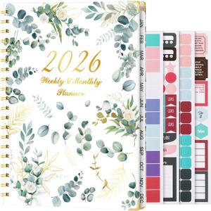 VINTS 2026 Planner,8.5x11 Large Weekly and Monthly Planner,Jan 2026-Dec2026 12 Months Weekly Planner with stickers,Hardcover Agenda Planner for Women,Girls,Home,Office
