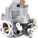 Carburetor Assembly 68T-14301-11-00 for Yamaha Outboard 4-Stroke 6HP 8HP 9.9HP F6 F8 F9.9M T8, Replaces 68T-14301-10 68T-14301-20, Fixes Hard Starting Rough Idle