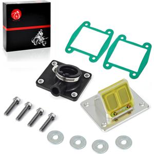 Intake Manifold Boot & Billet Aluminum Reed Valve For Yamaha Blaster 200 1988-2006 2XJ-13565-00-00 2HF-13610-01-00