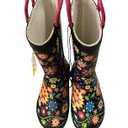 Western Chief Kids Floral Swirl Rain Boot, Black, 13