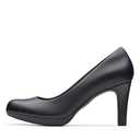 Clarks Women's Adriel Viola Dress Pump, Black Leather, 6.5 Wide