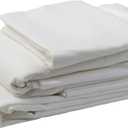 Kemp USA Hospital Bed Sheet Set - Includes Flat Sheets, Fitted Sheet, 5 pack 100% Cotton - Dimension (80x39x7)