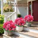 Geraniums Artificial Flowers for Outdoors, 2 Pack Potted Plants Faux Geraniums Bush Artificial Topiaries Realistic UV Resistant Fake Flowers Greenery for Outside Gardens Porch Patio Yard Indoor, Mix