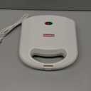 Mini Pizzelle Maker Machine with a 3'' Cutter, Mini Stroopwafel Iron, Bake 2 x 4'' Pizzelles or 3'' Stroopwafels, Excellent for Holiday, Party, Dessert Treat Making & More