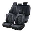 Coverado Car Seat Covers Full Set, 5 Seats Covers for Cars, Car Seat Covers Front Seats Back Seat Covers, Car Seat Protector Luxury Leathaire Waterproof Seat Cushions Universal Fit Most Cars Black