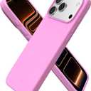 ORNARTO Compatible with iPhone 17 Pro Max Case 6.9", Slim Liquid Silicone 3 Layers Soft Gel Rubber Shockproof Protective Cover with Anti-Scratch Microfiber Lining-Cherry Blossom